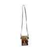 Crossbody Phone bag coffee package brown & green