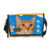 messenger bag / bike handlebar XS publicity banner & cat food package blue