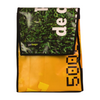 backpack publicity banner dark yellow & green