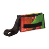 messenger bag / bike handlebar base XS green, red & blue