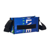 messenger bag / bike handlebar base XS dark blue & white letters