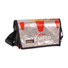 messenger bag / bike handlebar XS publicity banner & coffee package red & silver