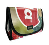 handlebar bag publicity banner white, red and green