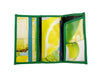 document holder green, yellow and white