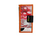 document holder vibrant orange and white, adorned with a juicy red berry design