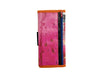 document holder vibrant orange and white, adorned with a juicy red berry design