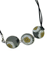 princess necklace grey & yellow coffee capsules