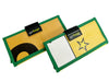 document holder publicity banner yellow, black & green star design