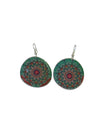 hook earrings light green mandala coffee capsules