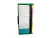 document holder coffee package blue, brown & green