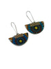 long earrings blue & brown mandala coffee capsules