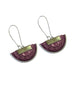 long earrings pink coffee capsules