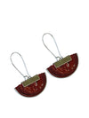 long earrings red coffee capsules