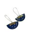 long earrings blue & white coffee capsules