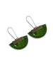 long earrings green coffee capsules