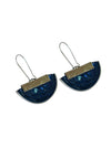 long earrings vibrant blue coffee capsules