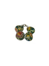 linked bracelet green, red & vibrant orange flowers coffee capsules