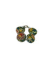 linked bracelet green, red & vibrant orange flowers coffee capsules