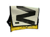 messenger bag XL pub banner yellow, black & white