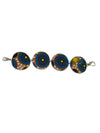 linked bracelet blue & brown mandala coffee capsules