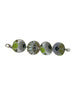 linked bracelet light brown & green coffee capsules