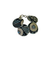 linked bracelet black & blue flowers coffee capsules