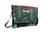 messenger bag XL coffee package green and blue