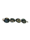 linked bracelet black & blue flowers coffee capsules