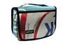 toiletry bag publicity banner light blue, red and white