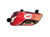 bike frame bag publicity banner orange & pink